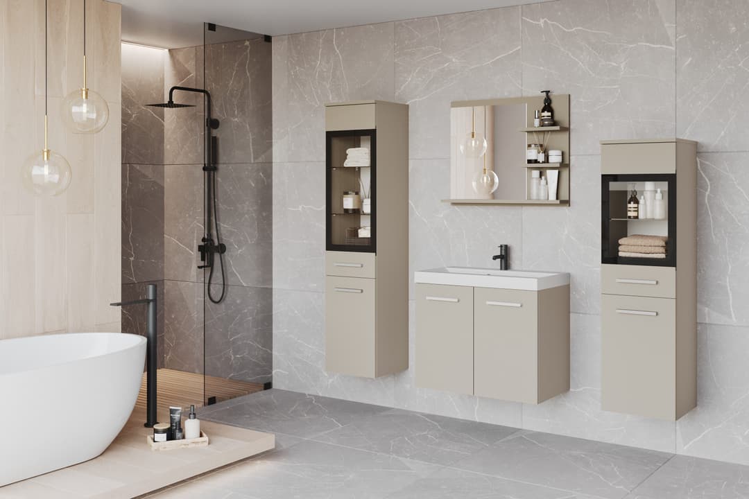 welltime Badmöbel-Set MADRIT | Beige