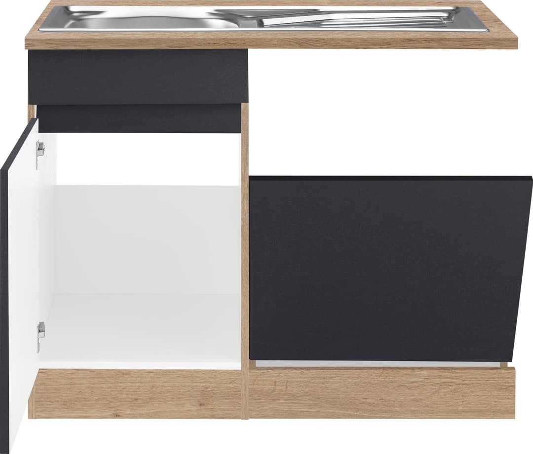 OPTIFIT Spülenschrank Roth | Braun