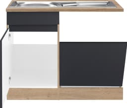 OPTIFIT Spülenschrank Roth | Braun