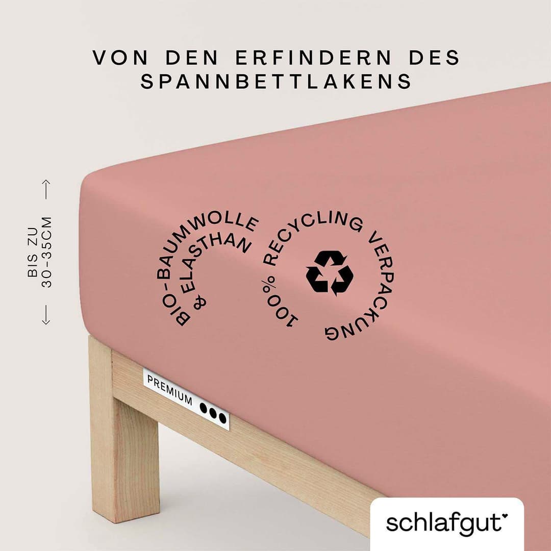 Schlafgut Spannbettlaken PREMIUM Mako-Zwirn-Jersey | Lila
