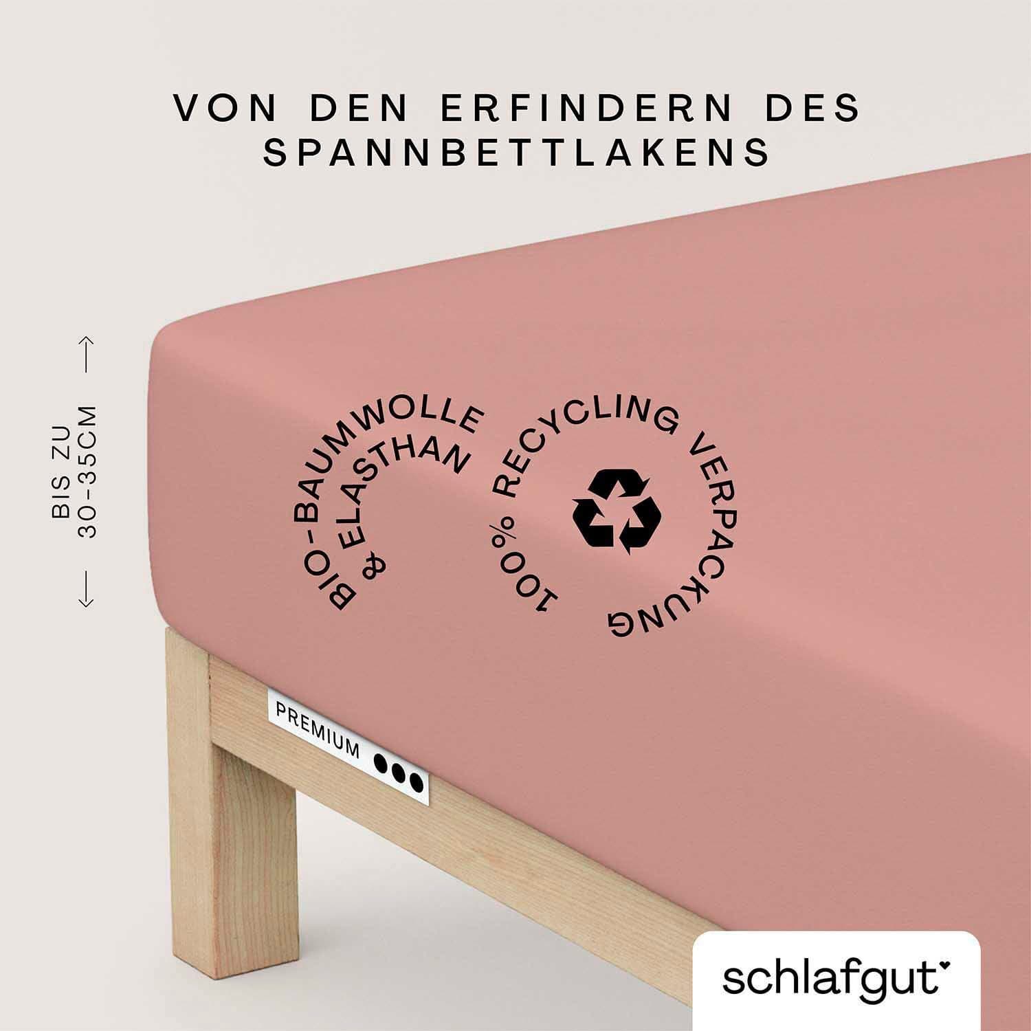Schlafgut Spannbettlaken PREMIUM Mako-Zwirn-Jersey | Lila