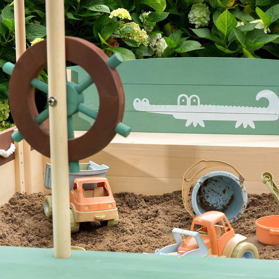 MUDDY BUDDY® Sandkasten Jungle King | Holztöne