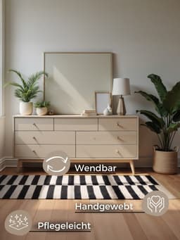 HANSE Home Wollteppich Vika | Schwarz