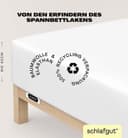 Schlafgut Spannbettlaken EASY Jersey Elasthan Boxspring | Weiß