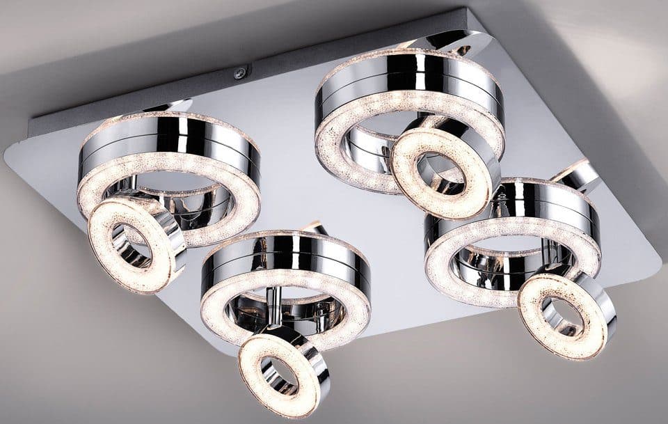 JUST LIGHT Deckenleuchte TIM | Silber