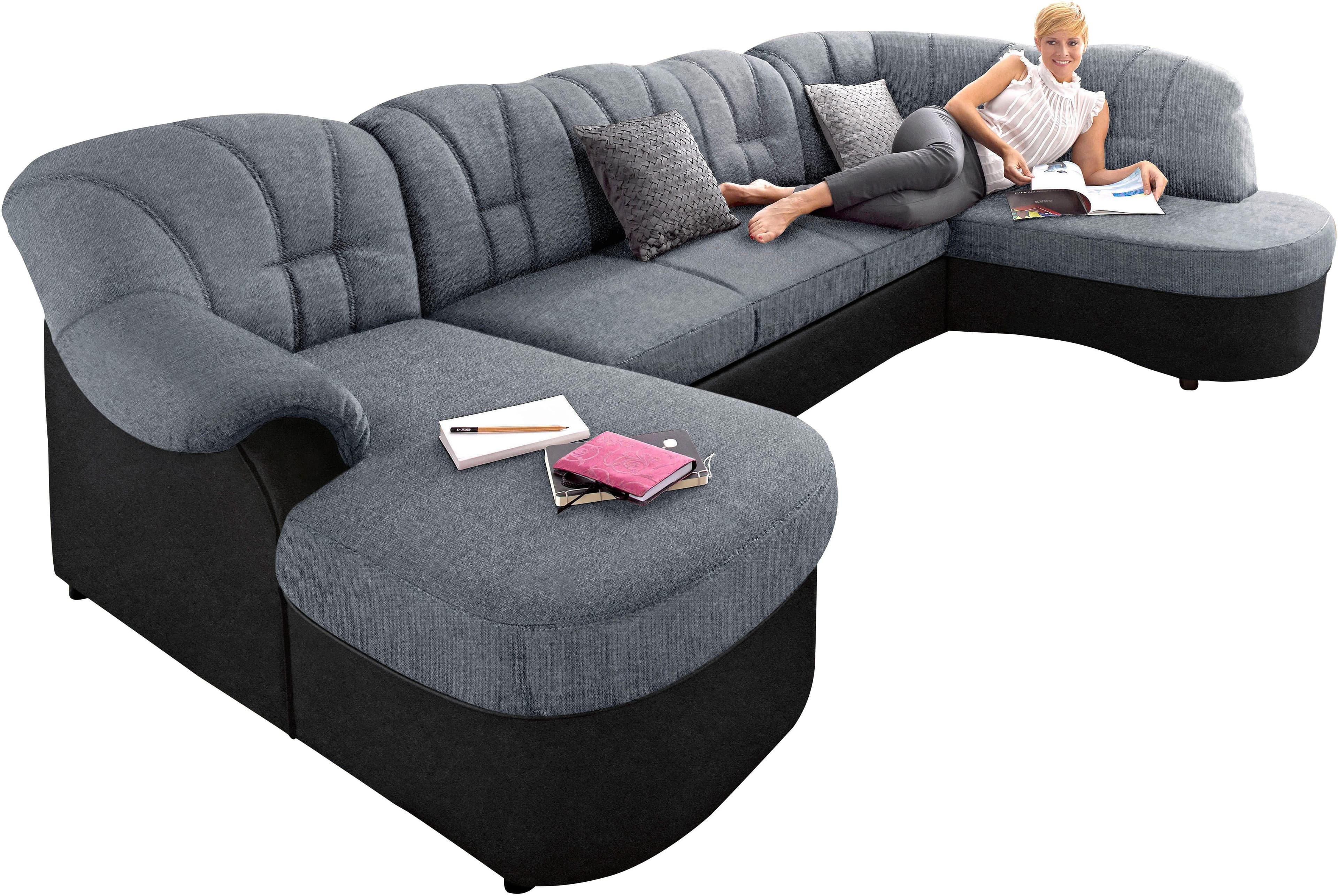 DOMO collection Wohnlandschaft Flores | Grau