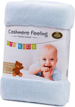 Kinderdecke Premium Cashmerefeeling, Gözze, kuschelig warm | Blau