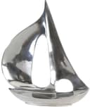 GILDE Dekoobjekt Skulptur Segel-Boot | Silber