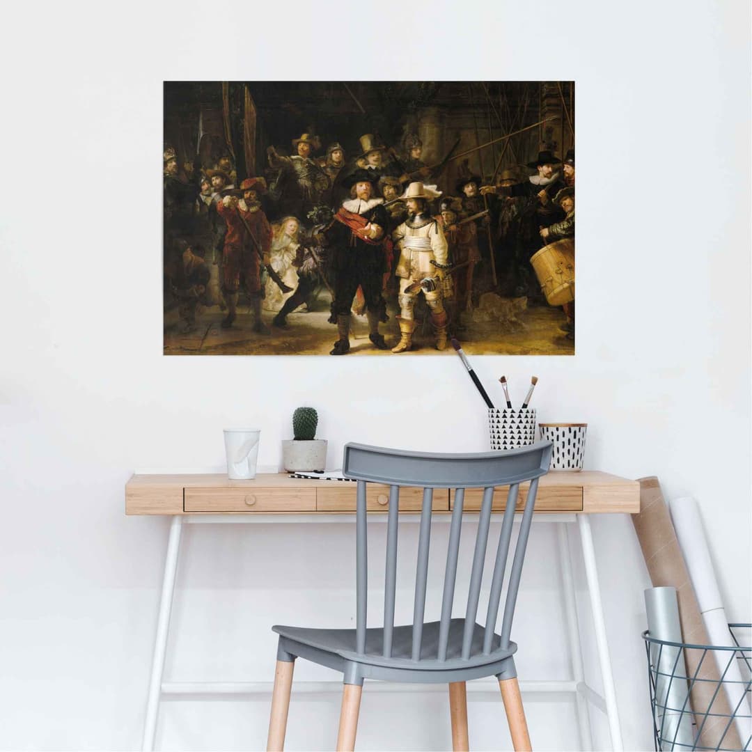 Reinders! Poster Rembrandt Die Nachtwache | Mehrfarbig