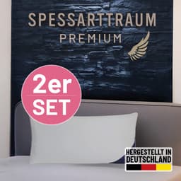 SPESSARTTRAUM Gänsefederkopfkissen Premium | Weiß