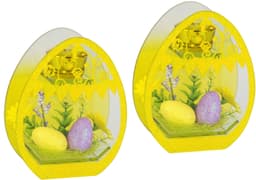 I.GE.A. Teelichthalter Oster-Eier 2er Set | Gelb