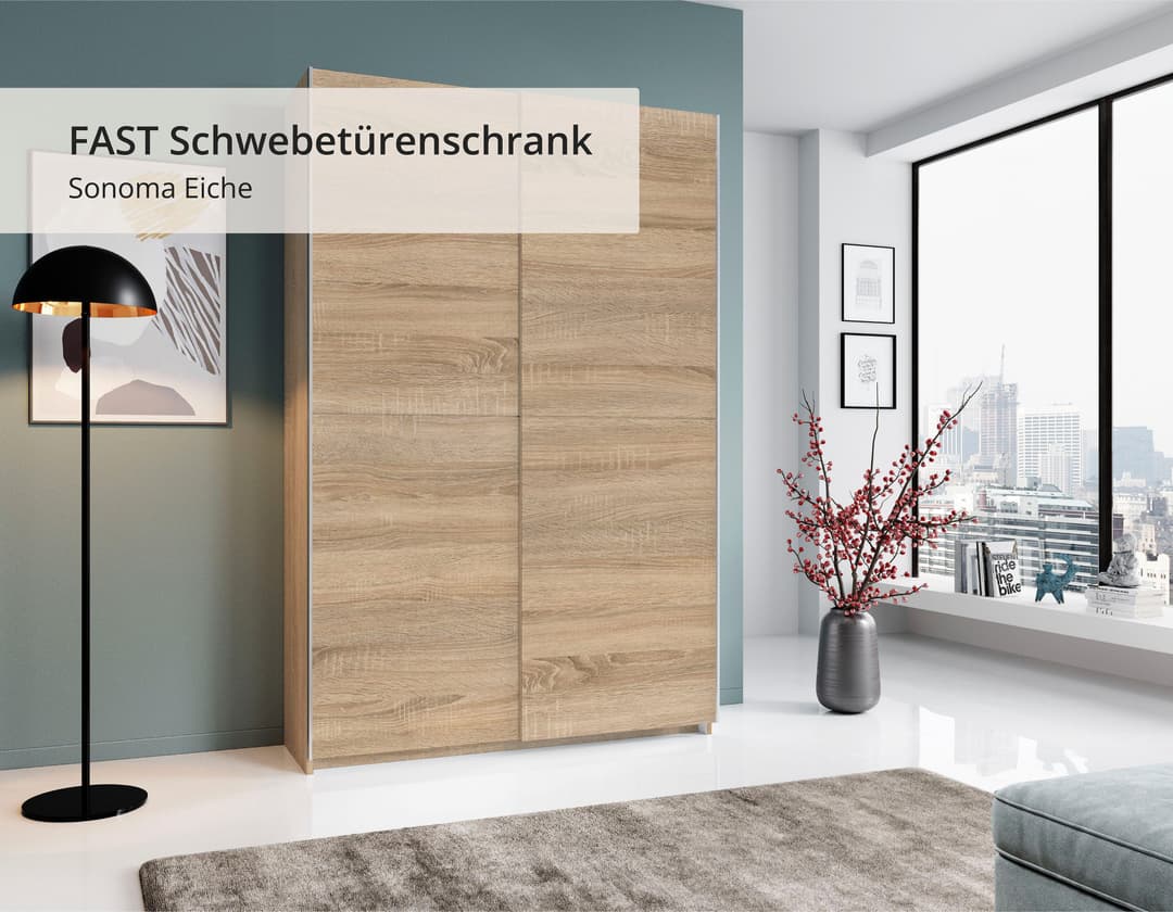 Schlafkontor Schwebetürenschrank Heimo | Holztöne