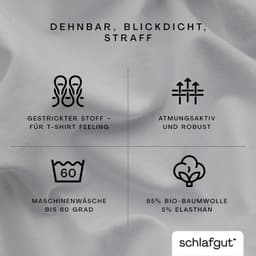 Schlafgut Spannbettlaken PURE BOXSPRING | Grau