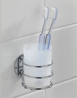 WENKO Zahnputzbecher Turbo-Loc® | Weiß