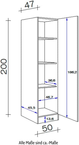 Flex-Well Seitenschrank Bergen | Holztöne