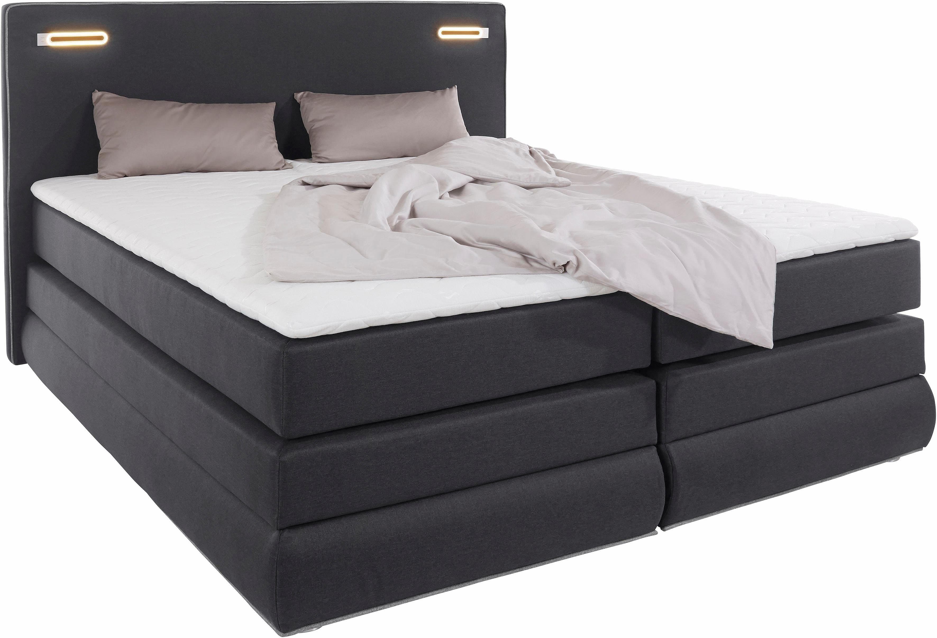 COLLECTION AB Boxspringbett Ninoni | Grau