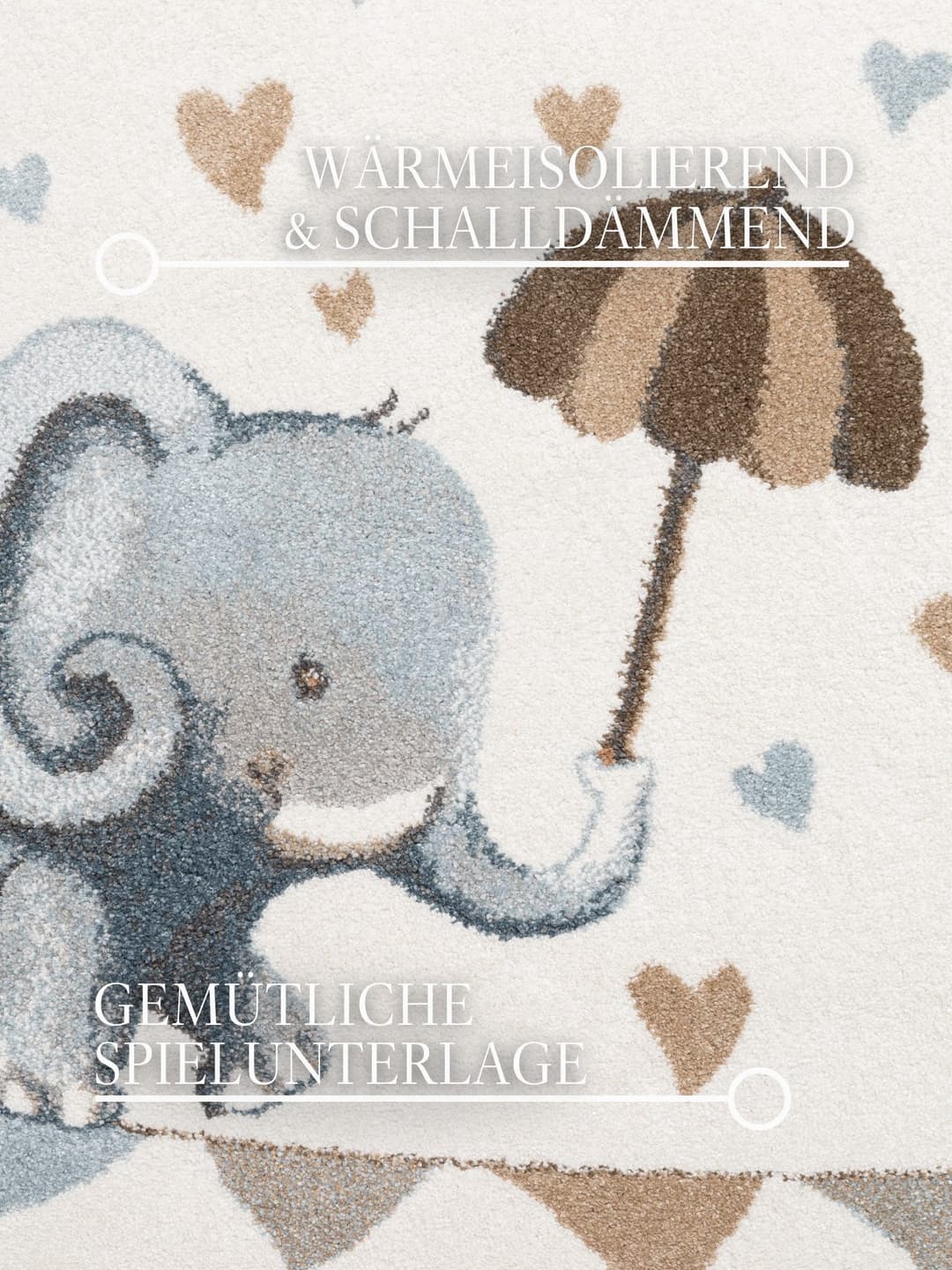 Villeroy & Boch Kinderteppich Walk like an Elephant Rainy | Mehrfarbig