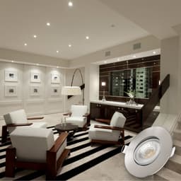 B.K.Licht LED Einbauleuchten 6er Set | Silber