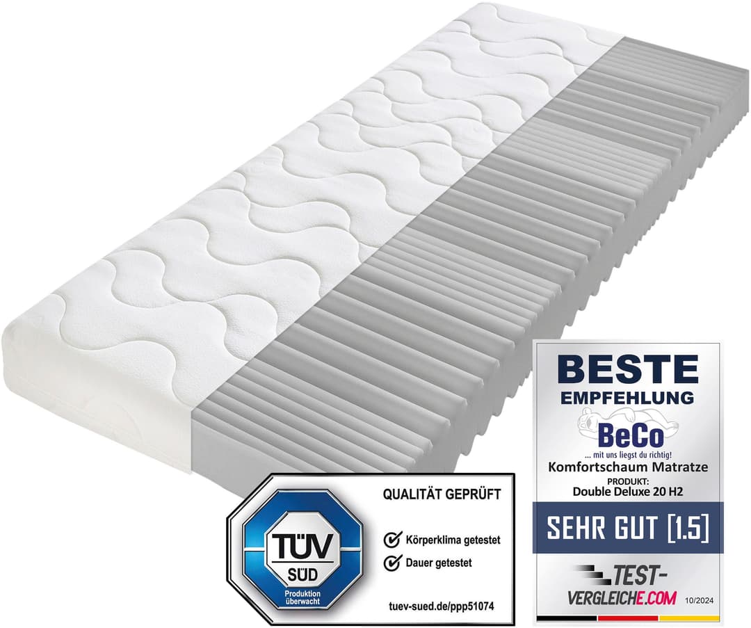 Komfortschaummatratze Double Deluxe 20 | Weiß