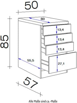 Flex-Well Unterschrank Samoa | Holztöne