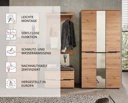 Innostyle MEMPHIS Garderoben-Set | Holztöne