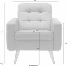 exxpo - sofa fashion Sessel Nappa | Grau