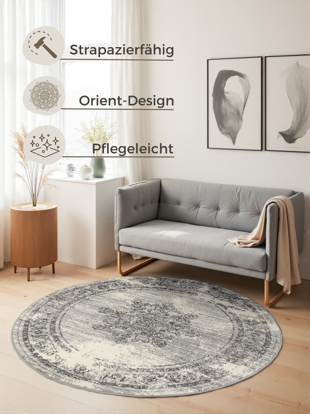 HANSE Home Teppich Lydia | Grau