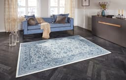 ELLE DECORATION Teppich Keshan Maschad | Blau