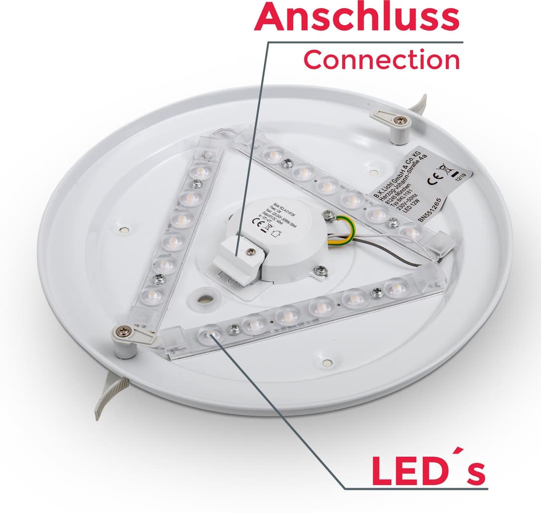 B.K.Licht LED Deckenleuchte Leonis | Weiß