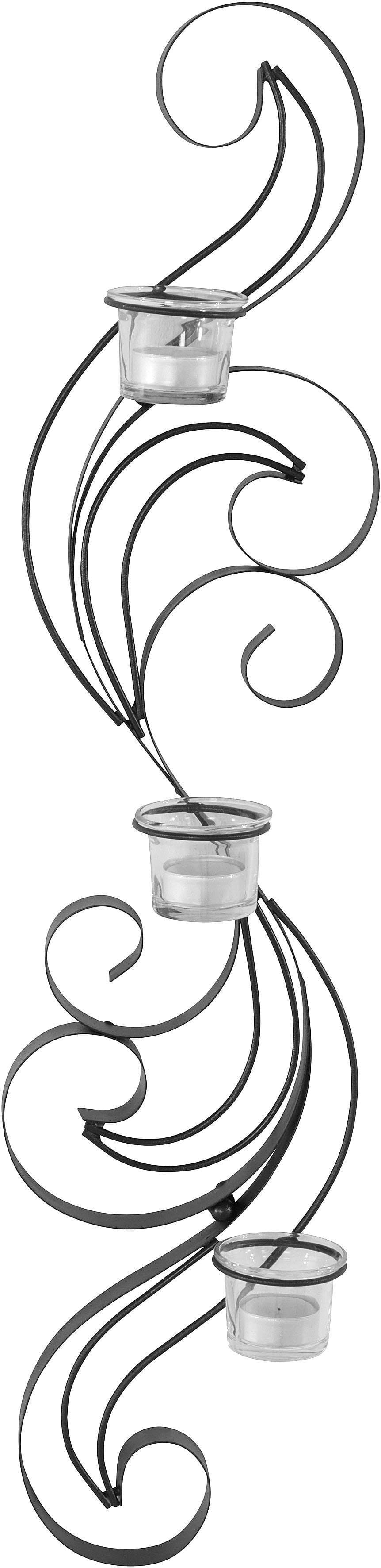 Home affaire Wandkerzenhalter Hana | Schwarz