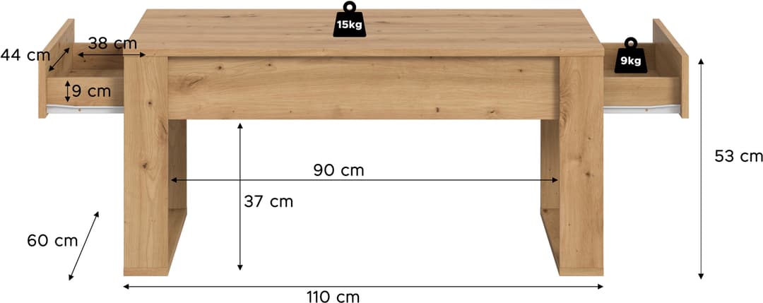 Home affaire Couchtisch LÖMA | Holztöne