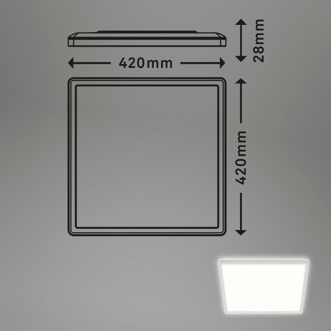 Briloner Leuchten LED Panel 7158416 SLIM | Weiß