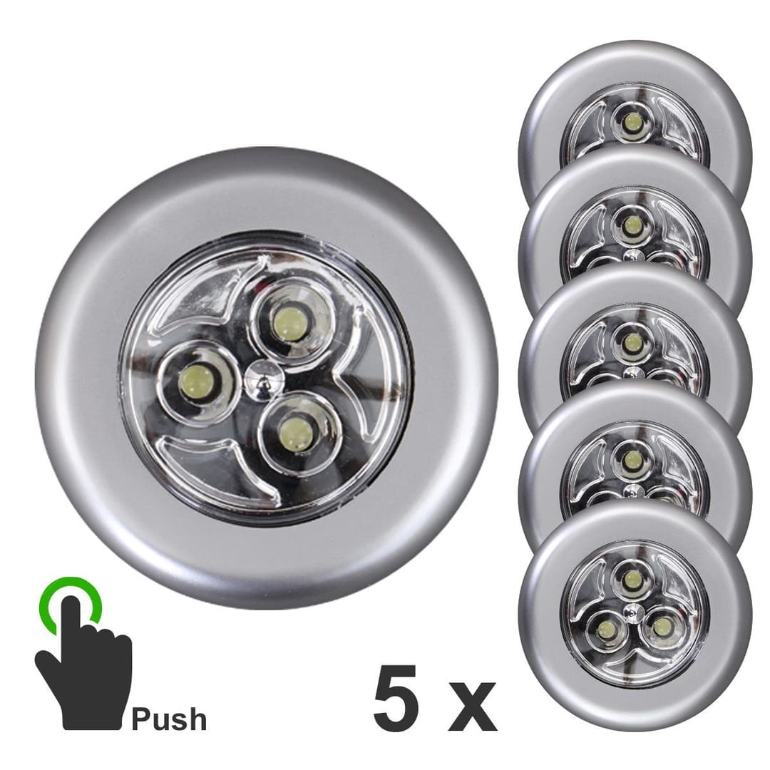 Briloner Leuchten LED Push Light | Grau