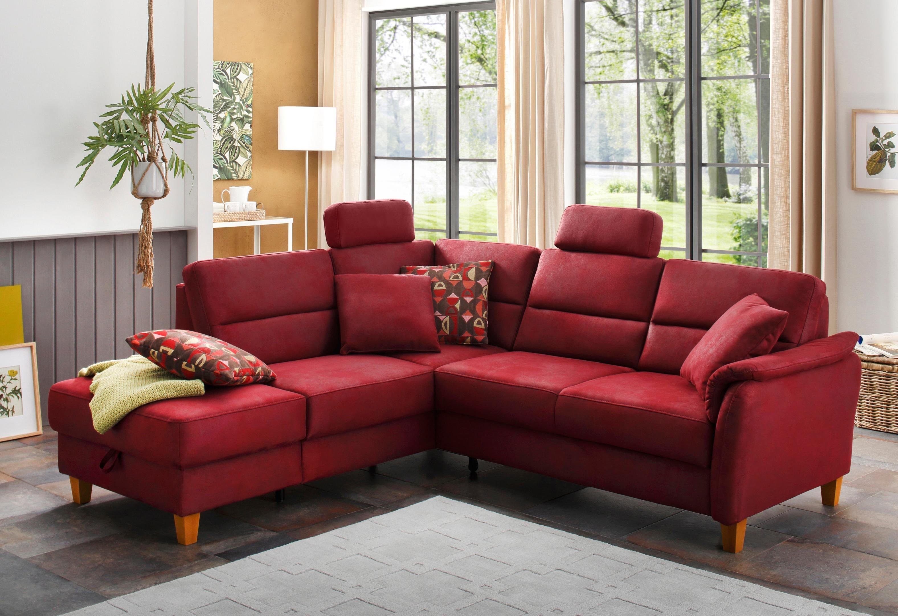 Home affaire Ecksofa Palmera L-Form | Rot