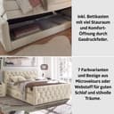 ED EXCITING DESIGN Boxspringbett "Cashfield" | Grau 5