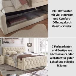 ED EXCITING DESIGN Boxspringbett "Cashfield" | Grau