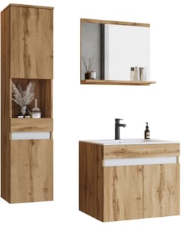 welltime Badmöbel-Set COIN | Holztöne
