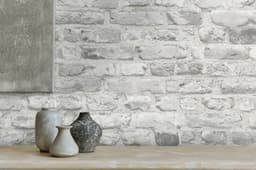 A.S. Création Bricks & Stones Vliestapete | Grau