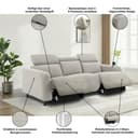 OTTO home 3-Sitzer SKAANE Struktur-Sofa | Grau 3