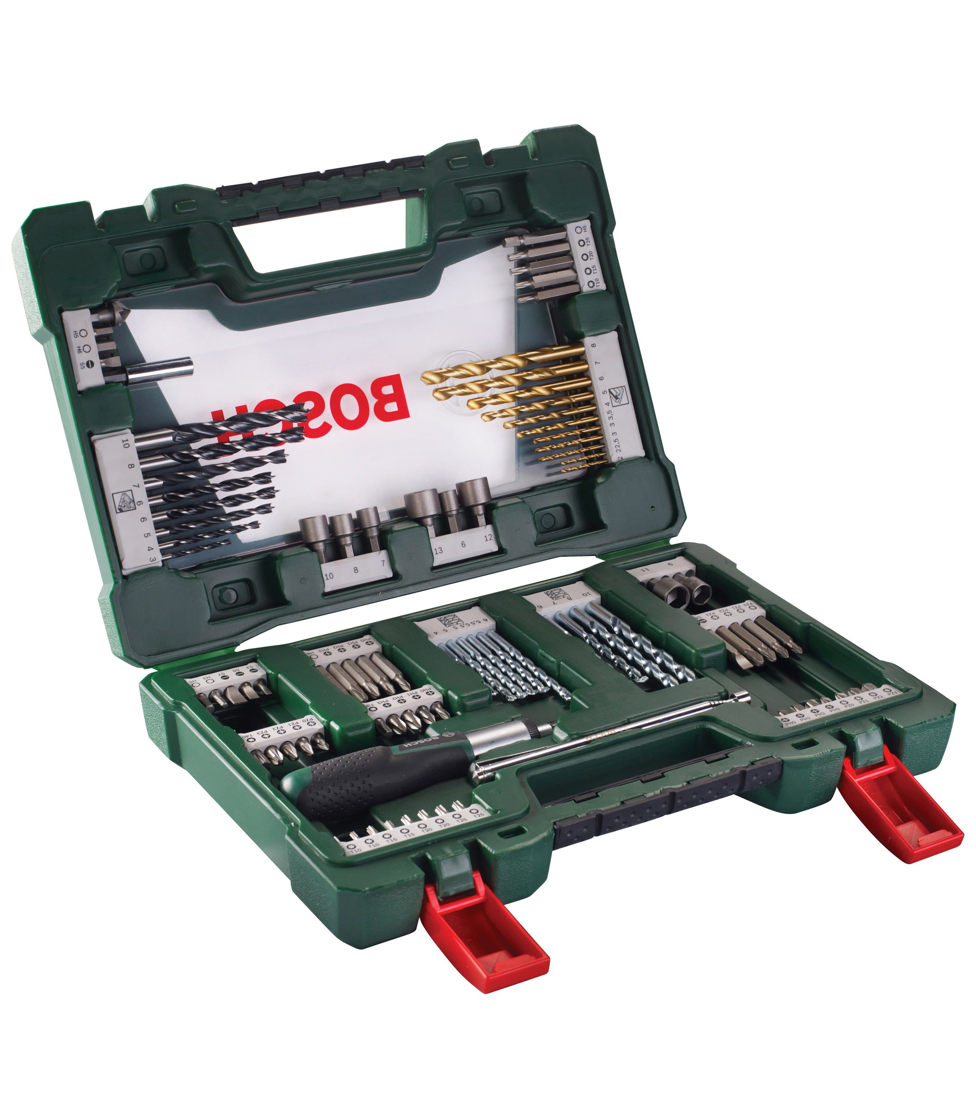 Bosch Home & Garden Bohrer- und Bitset V-Line, 91-teilig | Grün