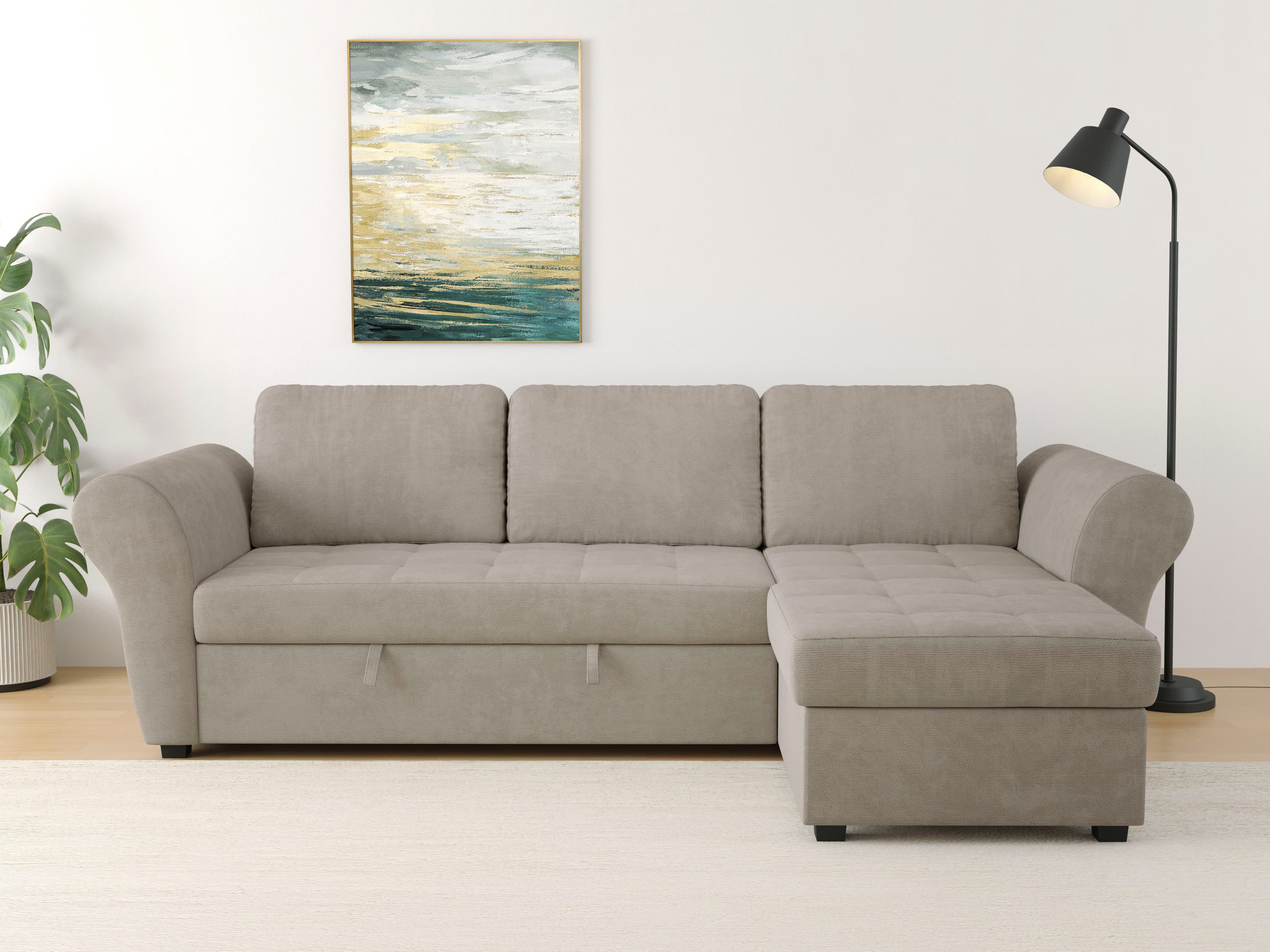 Trends by HG Ecksofa Lasse L-Form | Braun