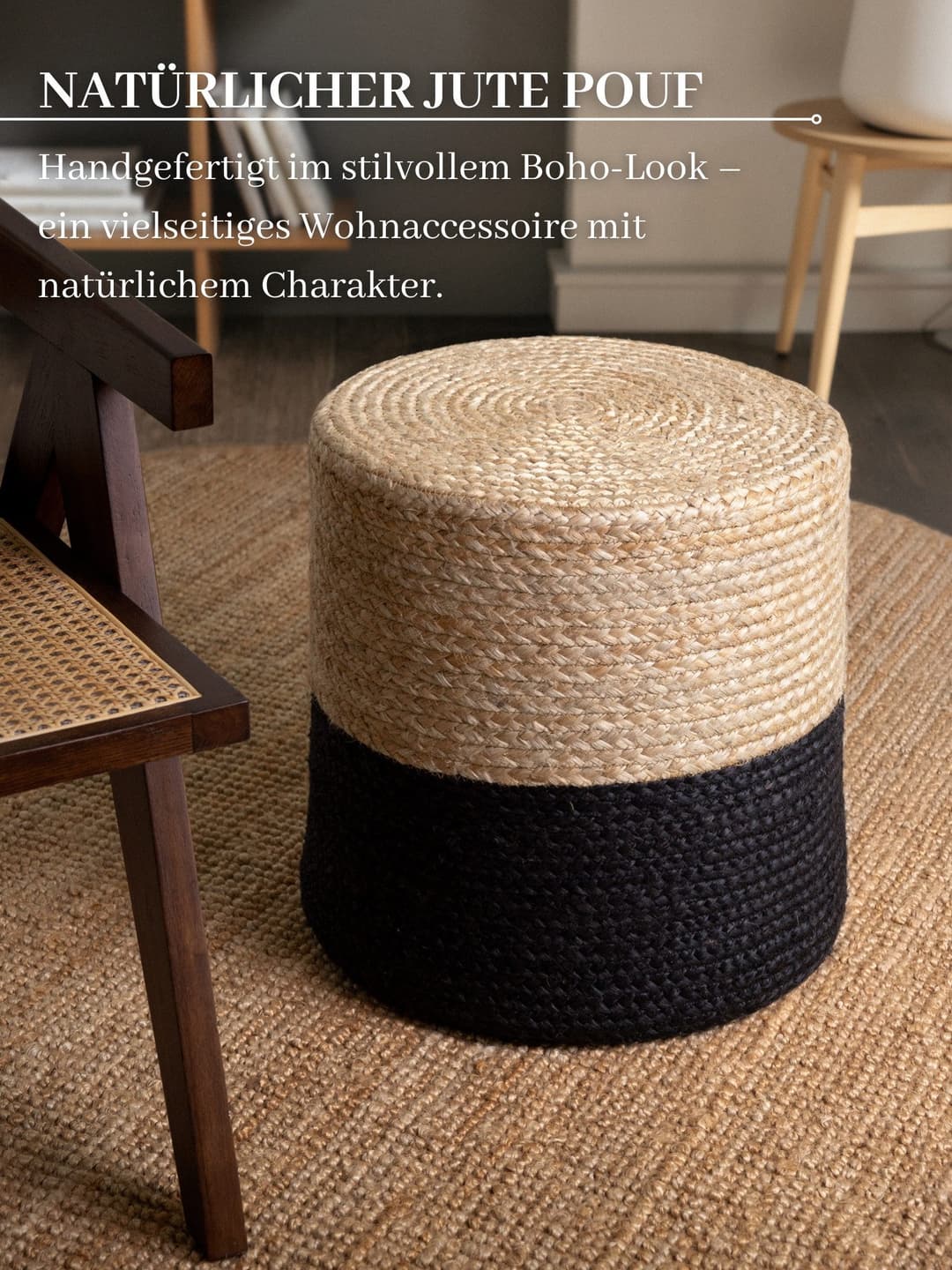 HANSE Home Pouf Looma | Braun