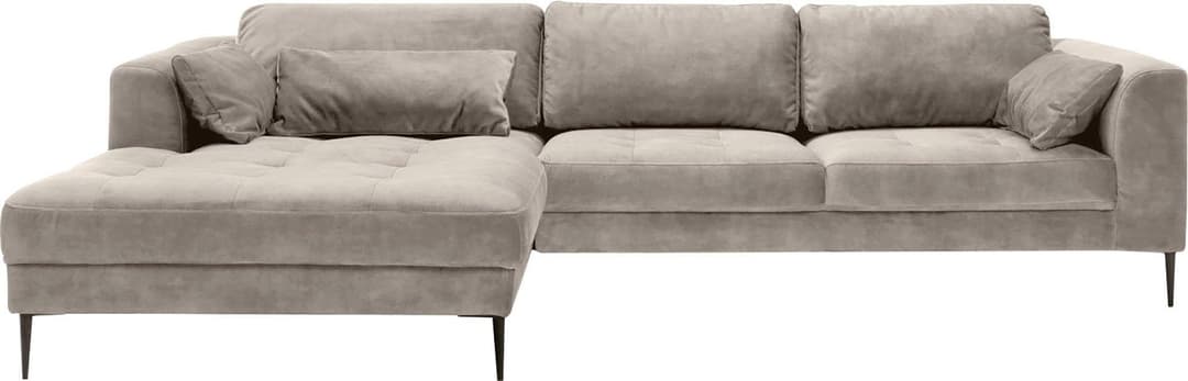 TRENDMANUFAKTUR Ecksofa Luzi | Grau