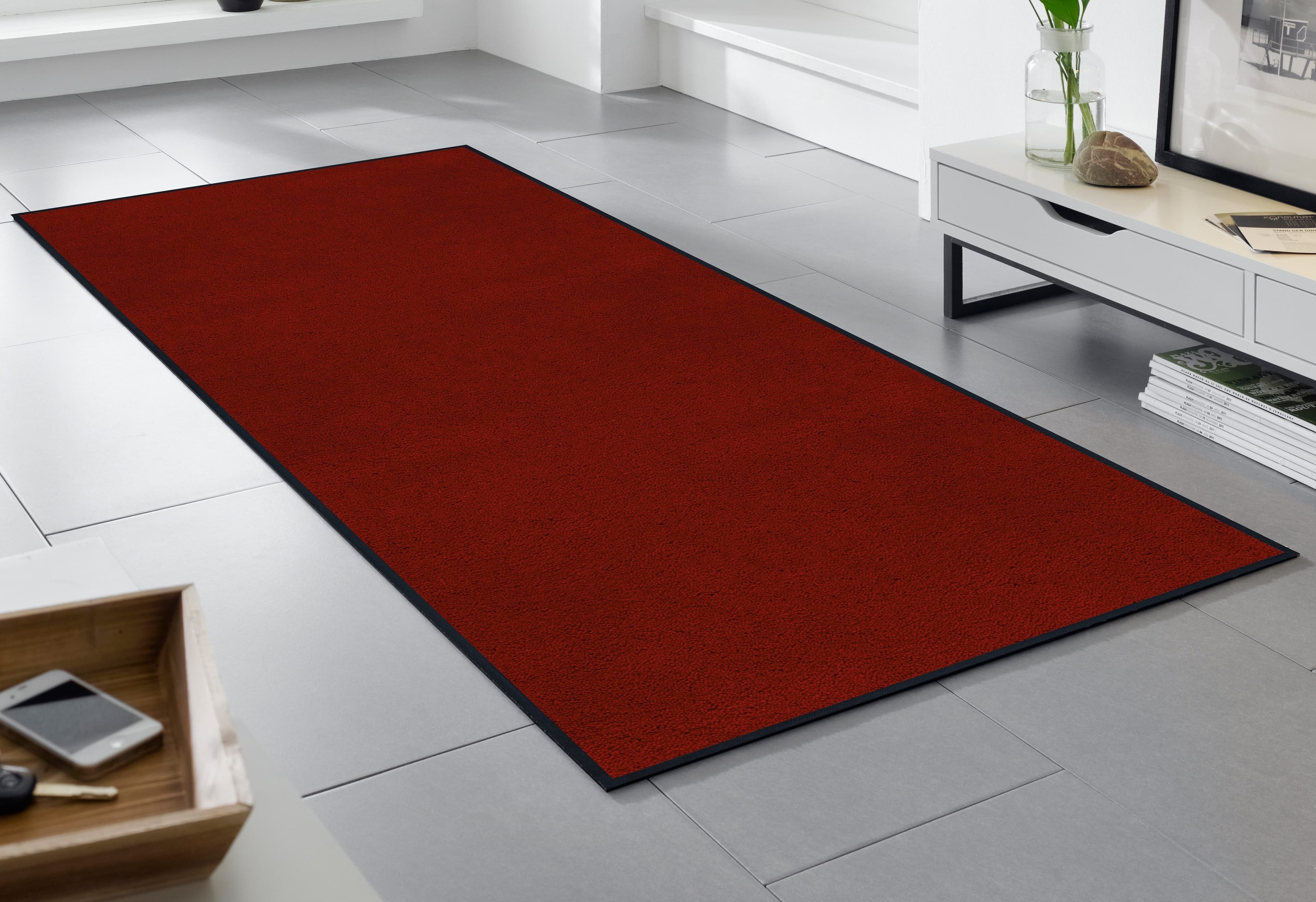 wash+dry by Kleen-Tex Fußmatte Original Uni | Rot