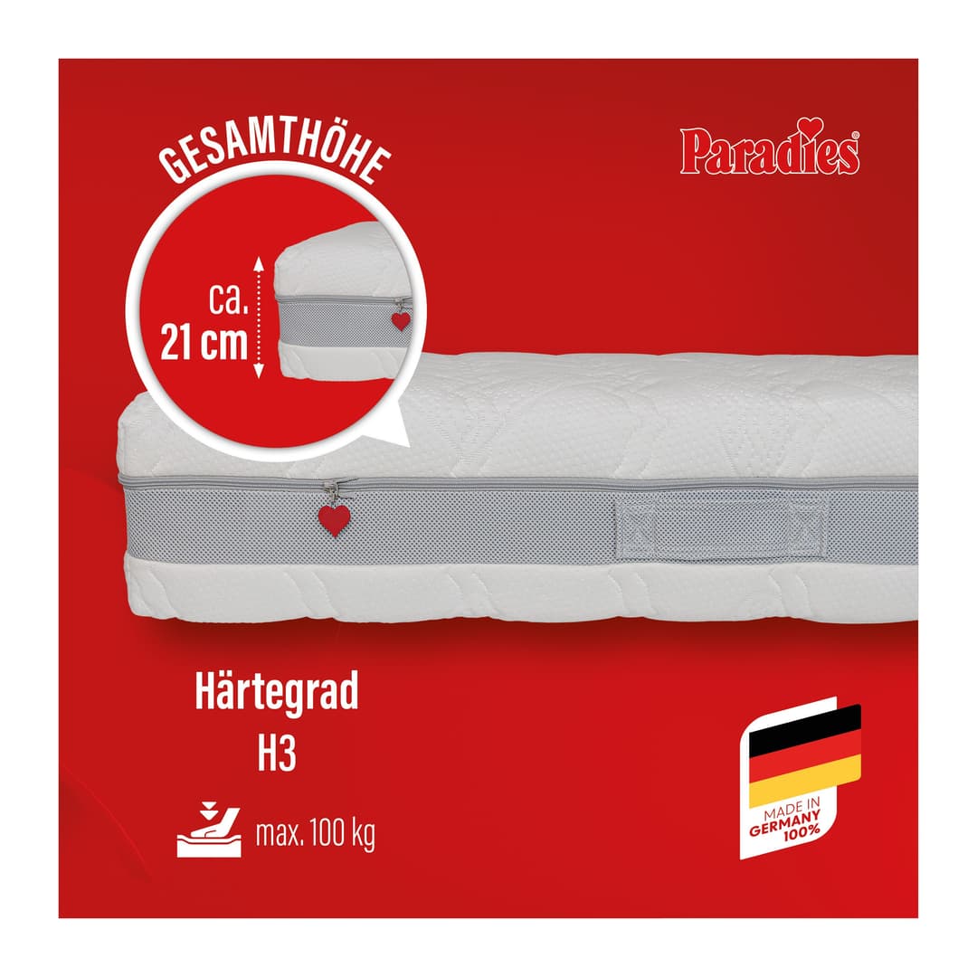 Paradies Prolife Supreme Kaltschaummatratze | Grau