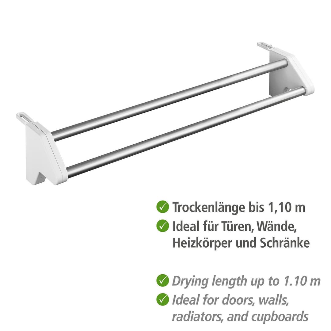 WENKO Heizkörper-Wäschetrockner Modell Twin | Silber