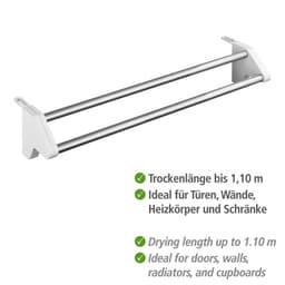 WENKO Heizkörper-Wäschetrockner Modell Twin | Silber