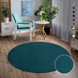 Sanat Teppich Uni | Blau