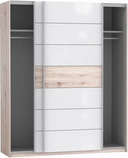 FORTE Schwebetürenschrank Rondino | Weiß