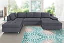 Home affaire Wohnlandschaft Labene U-Form | Grau